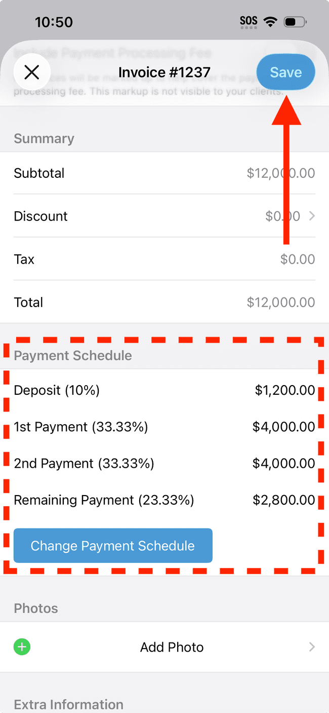 Screenshot showing the action involved in completing this step
