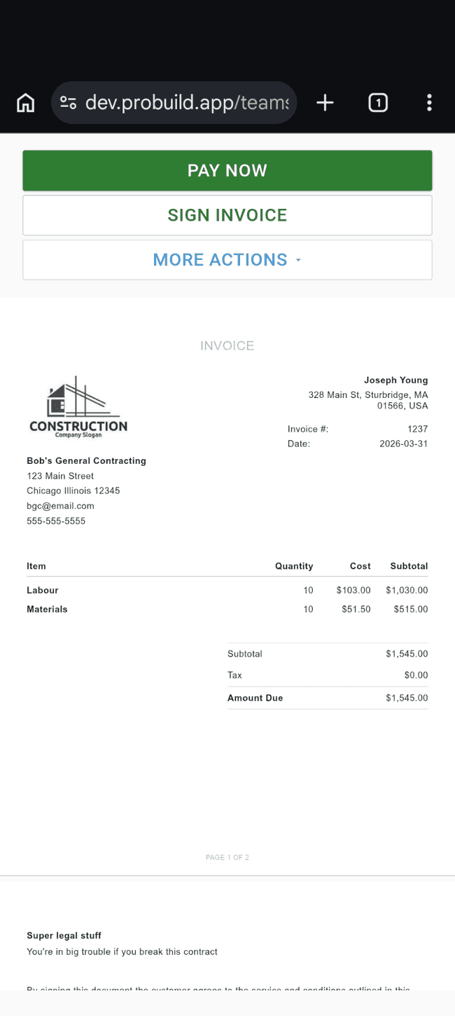 Screenshot showing the action involved in completing this step
