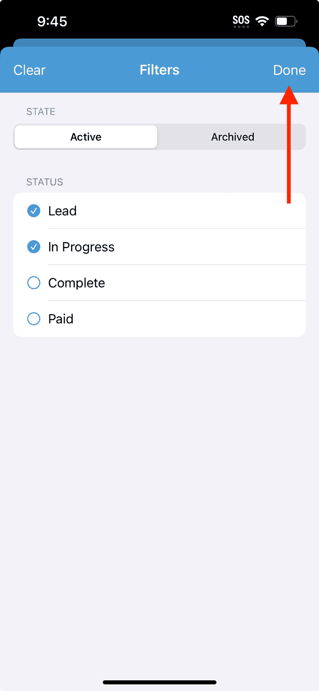 Screenshot showing the action involved in completing this step