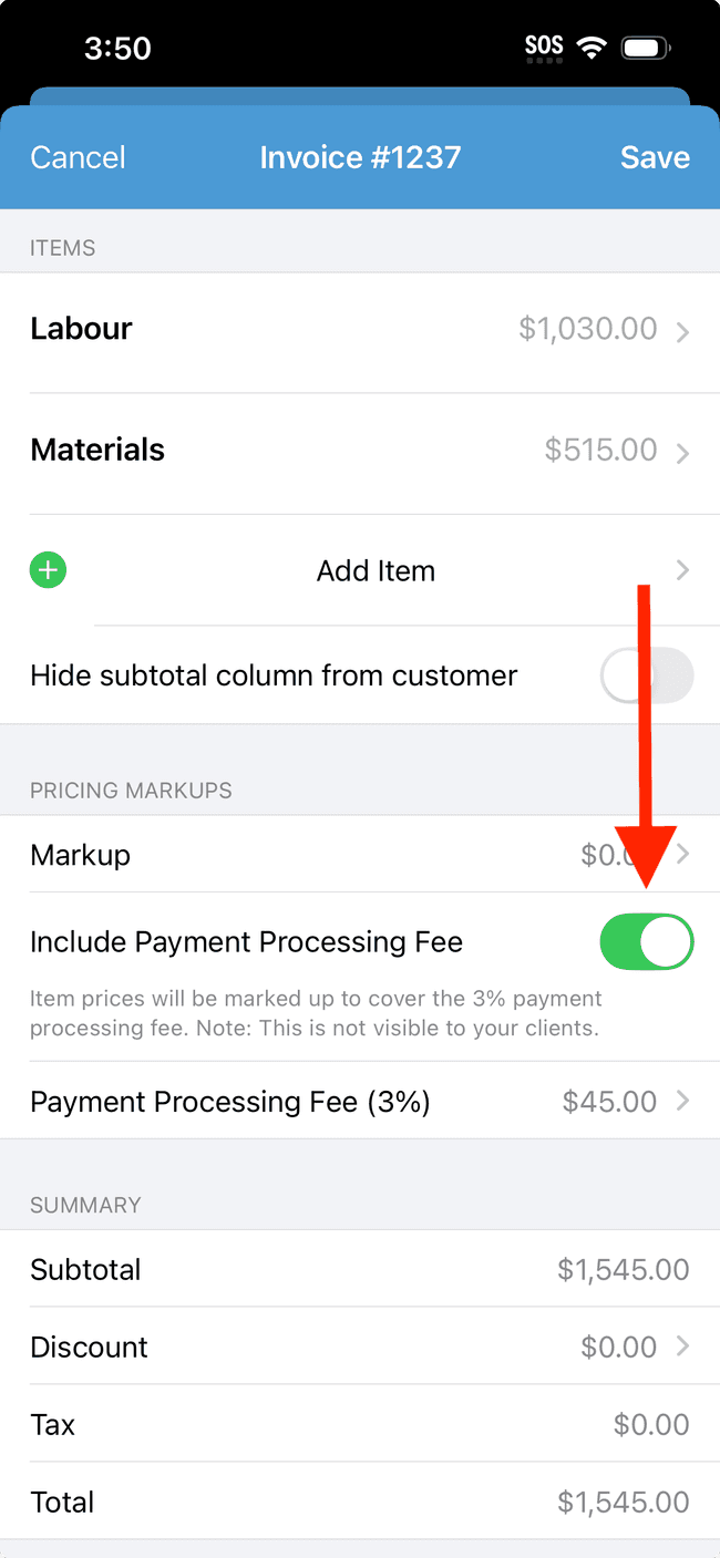 Screenshot showing the action involved in completing this step