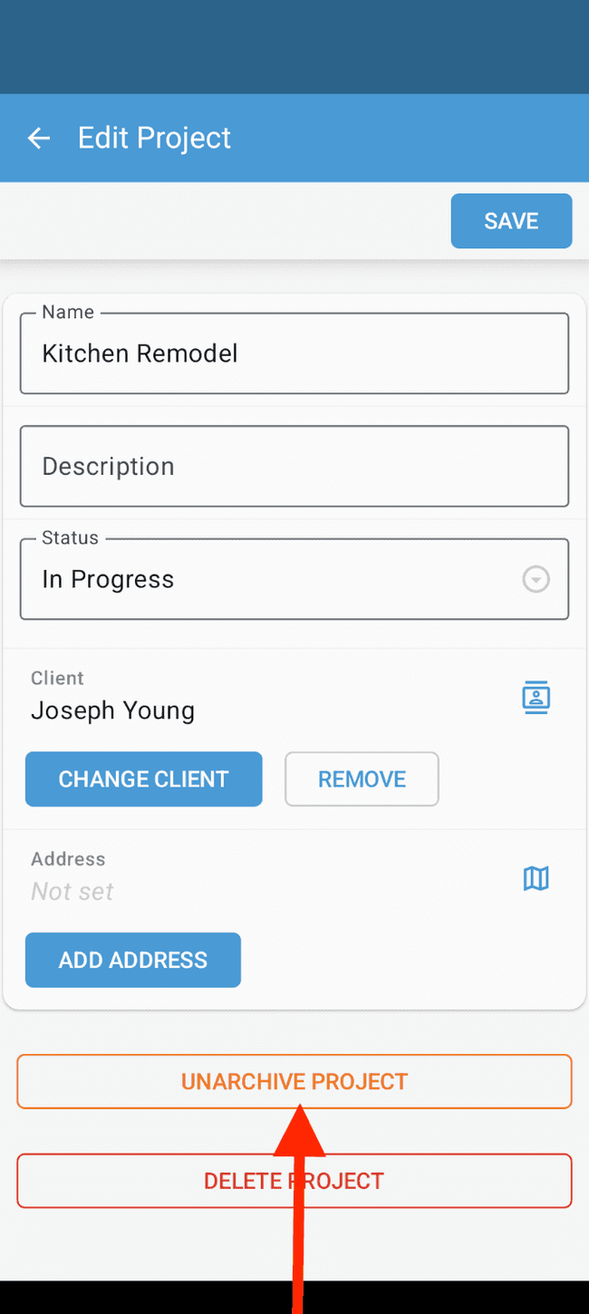 Screenshot showing the action involved in completing this step