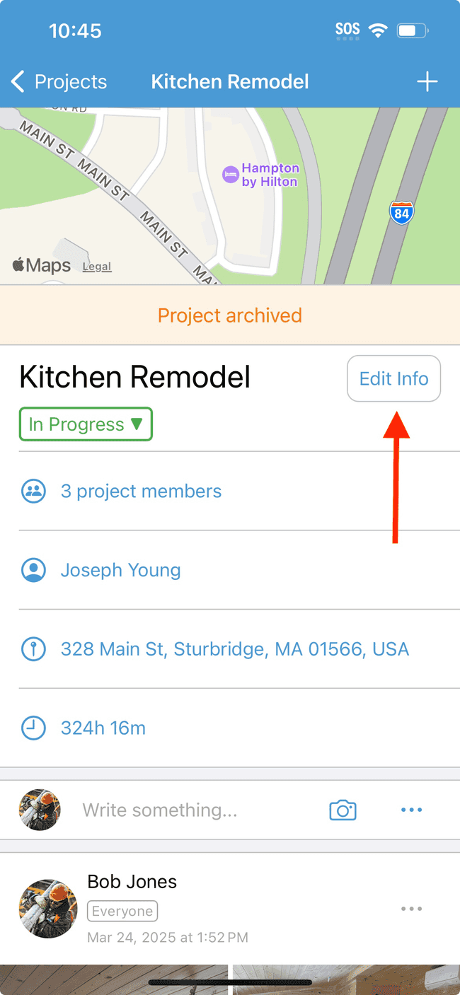 Screenshot showing the action involved in completing this step