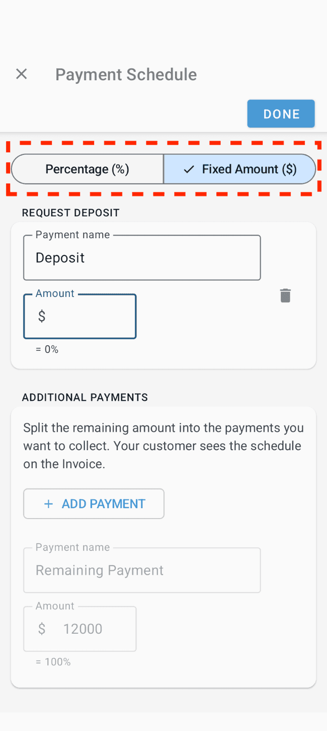 Screenshot showing the action involved in completing this step