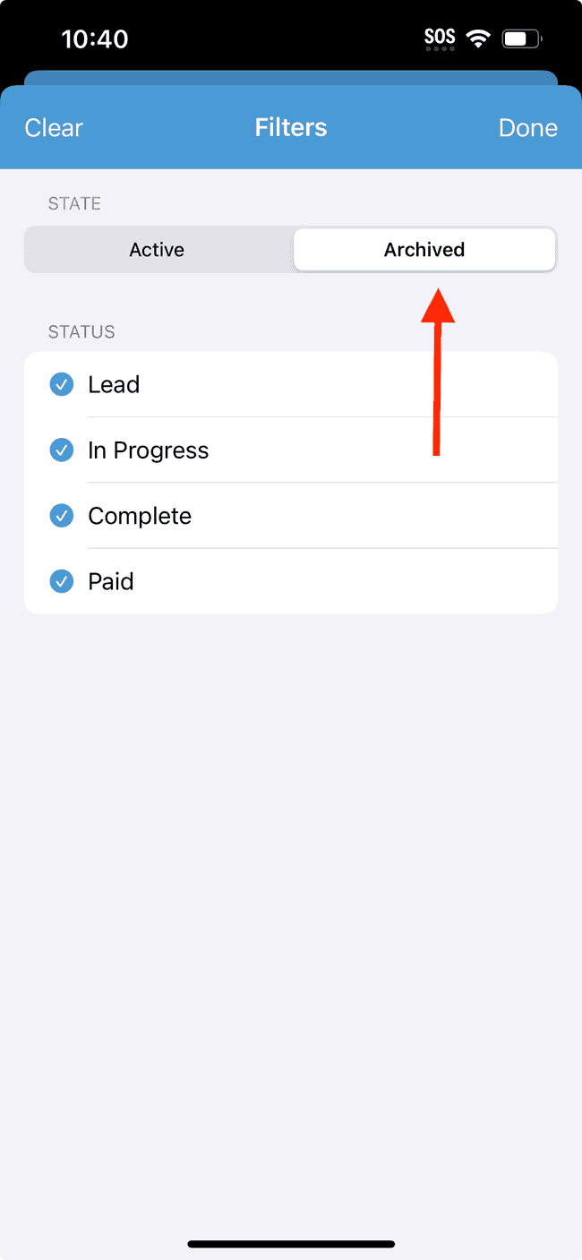 Screenshot showing the action involved in completing this step