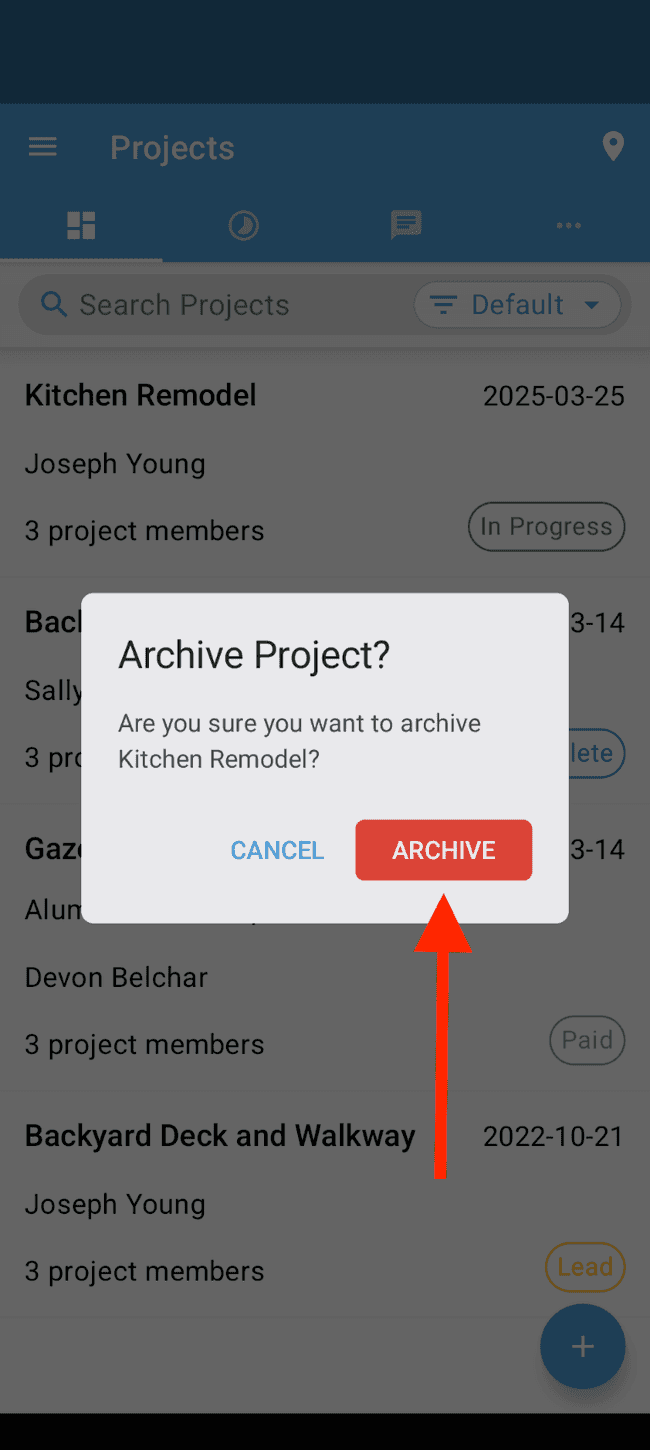 Screenshot showing the action involved in completing this step