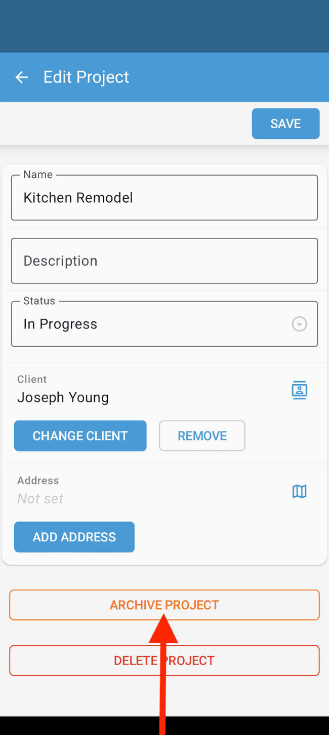 Screenshot showing the action involved in completing this step