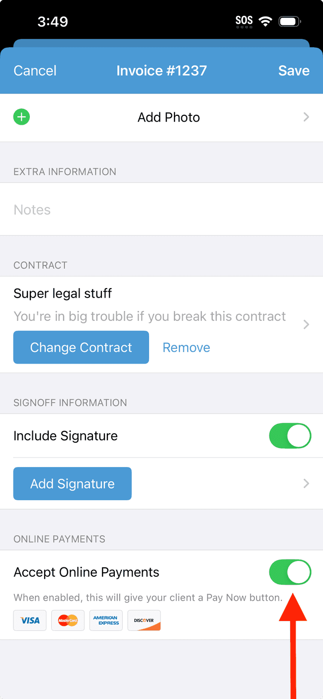 Screenshot showing the action involved in completing this step