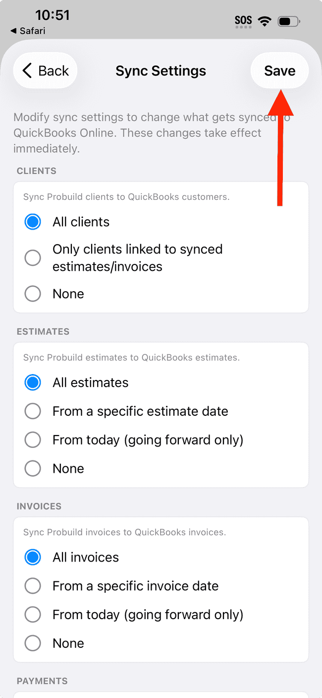 Screenshot showing the action involved in completing this step