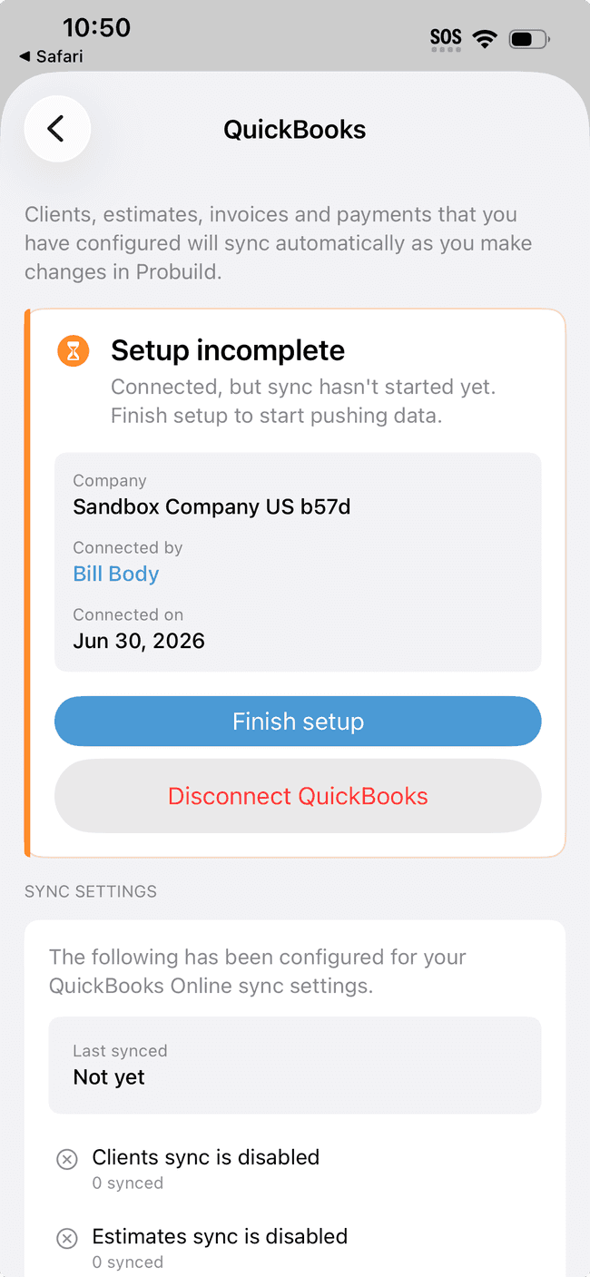 Screenshot showing the action involved in completing this step
