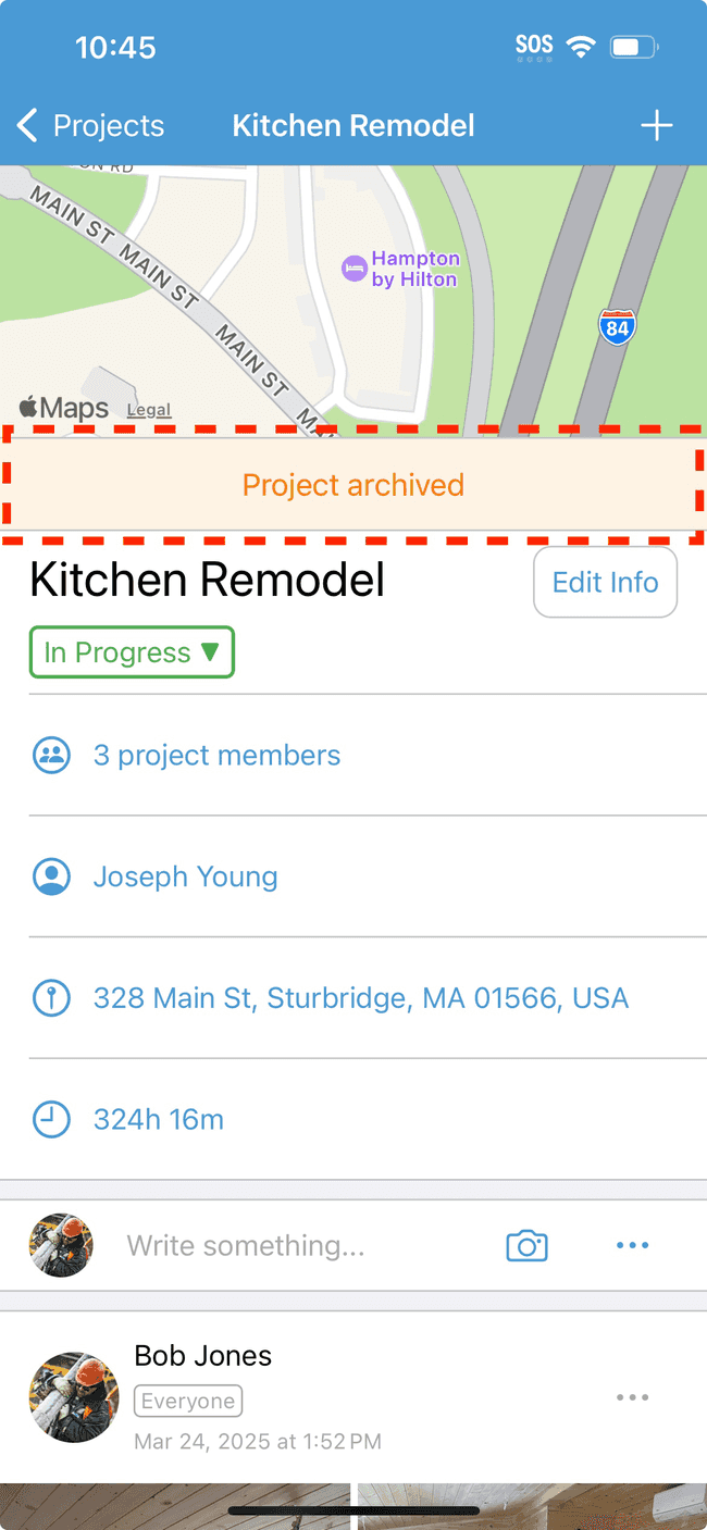 Screenshot showing the action involved in completing this step