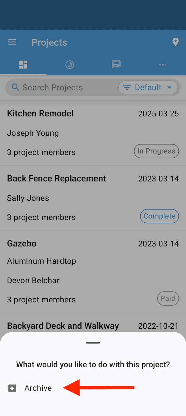 Screenshot showing the action involved in completing this step