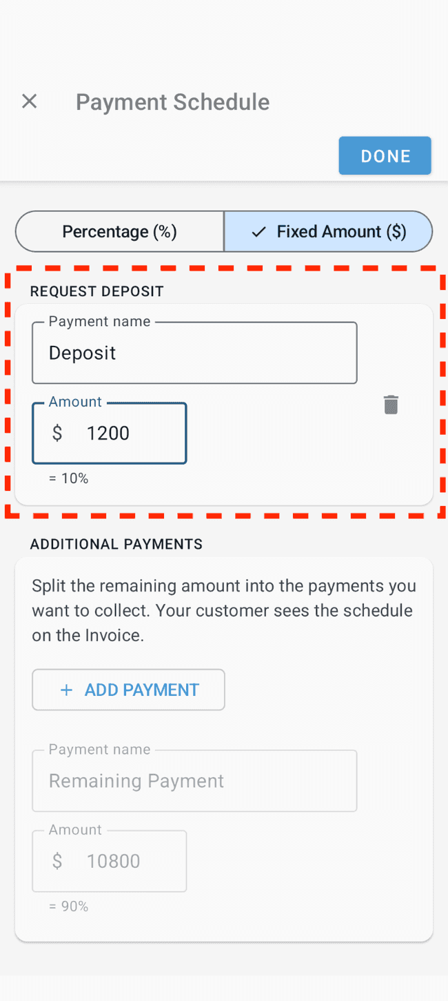 Screenshot showing the action involved in completing this step