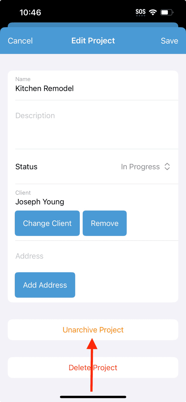 Screenshot showing the action involved in completing this step