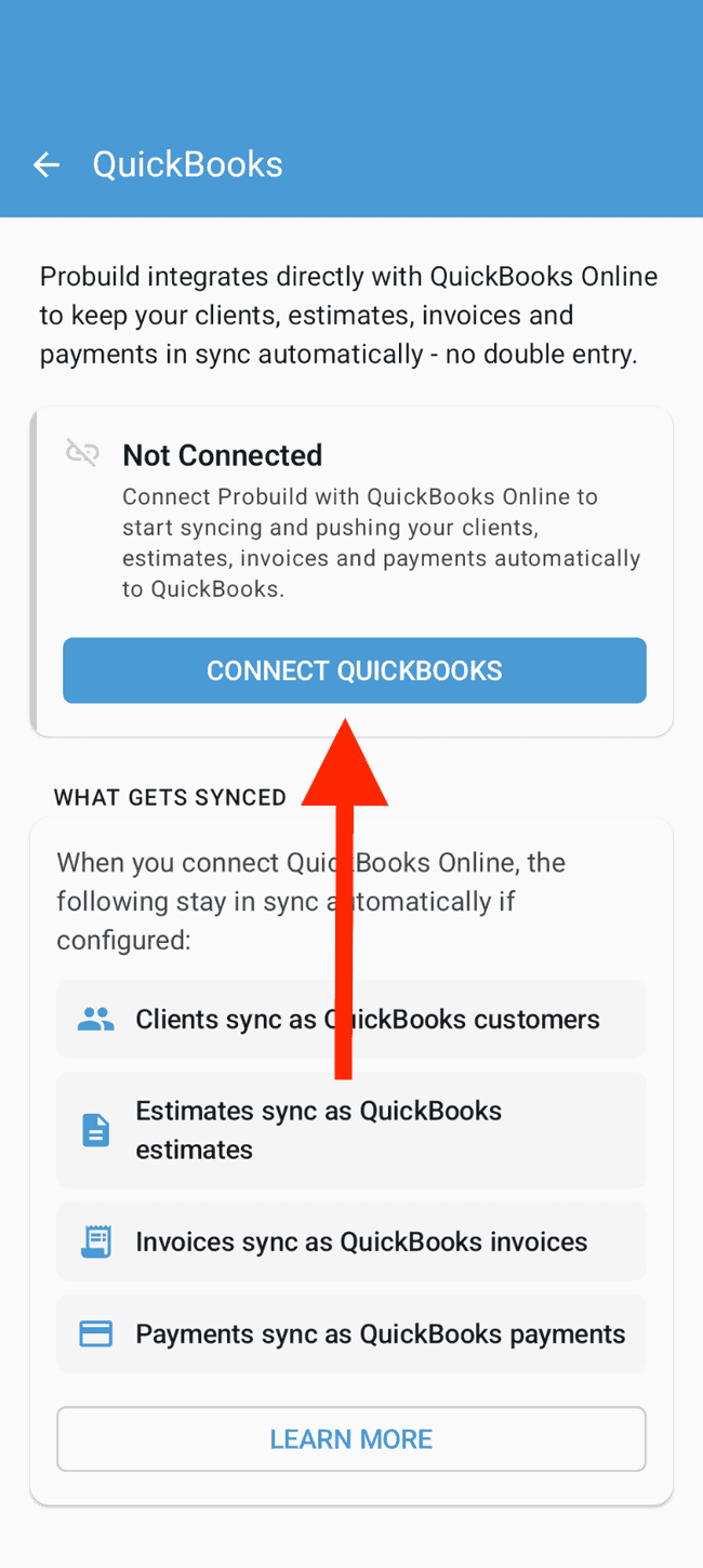 Screenshot showing the action involved in completing this step