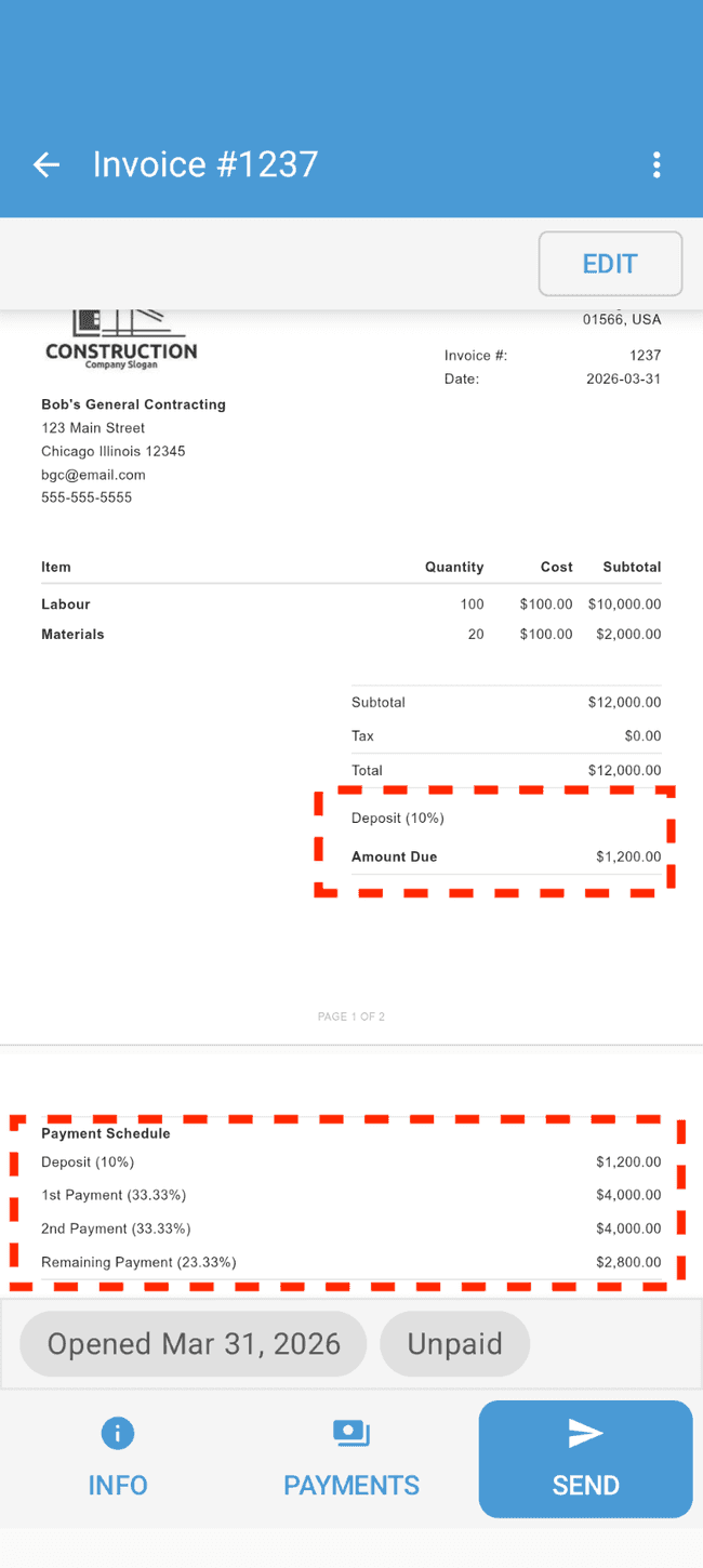 Screenshot showing the action involved in completing this step