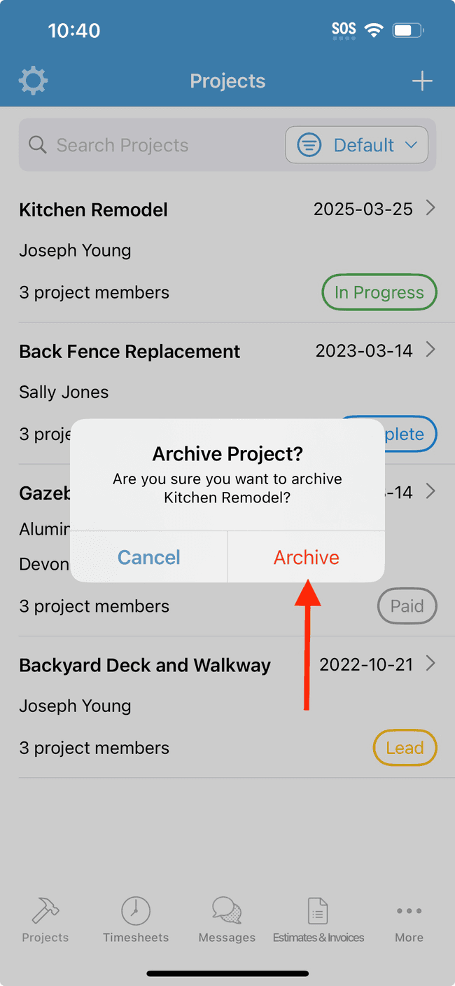 Screenshot showing the action involved in completing this step