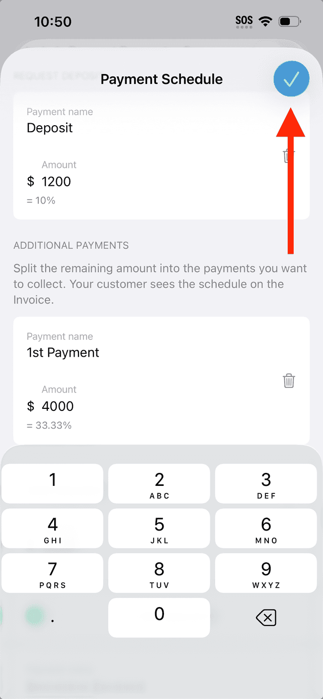 Screenshot showing the action involved in completing this step