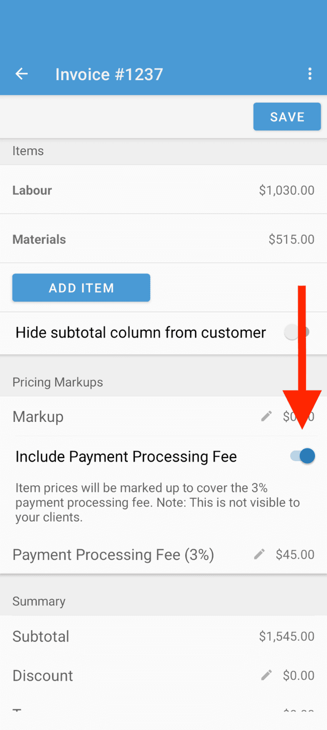 Screenshot showing the action involved in completing this step