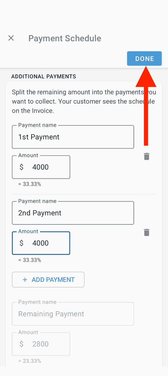 Screenshot showing the action involved in completing this step
